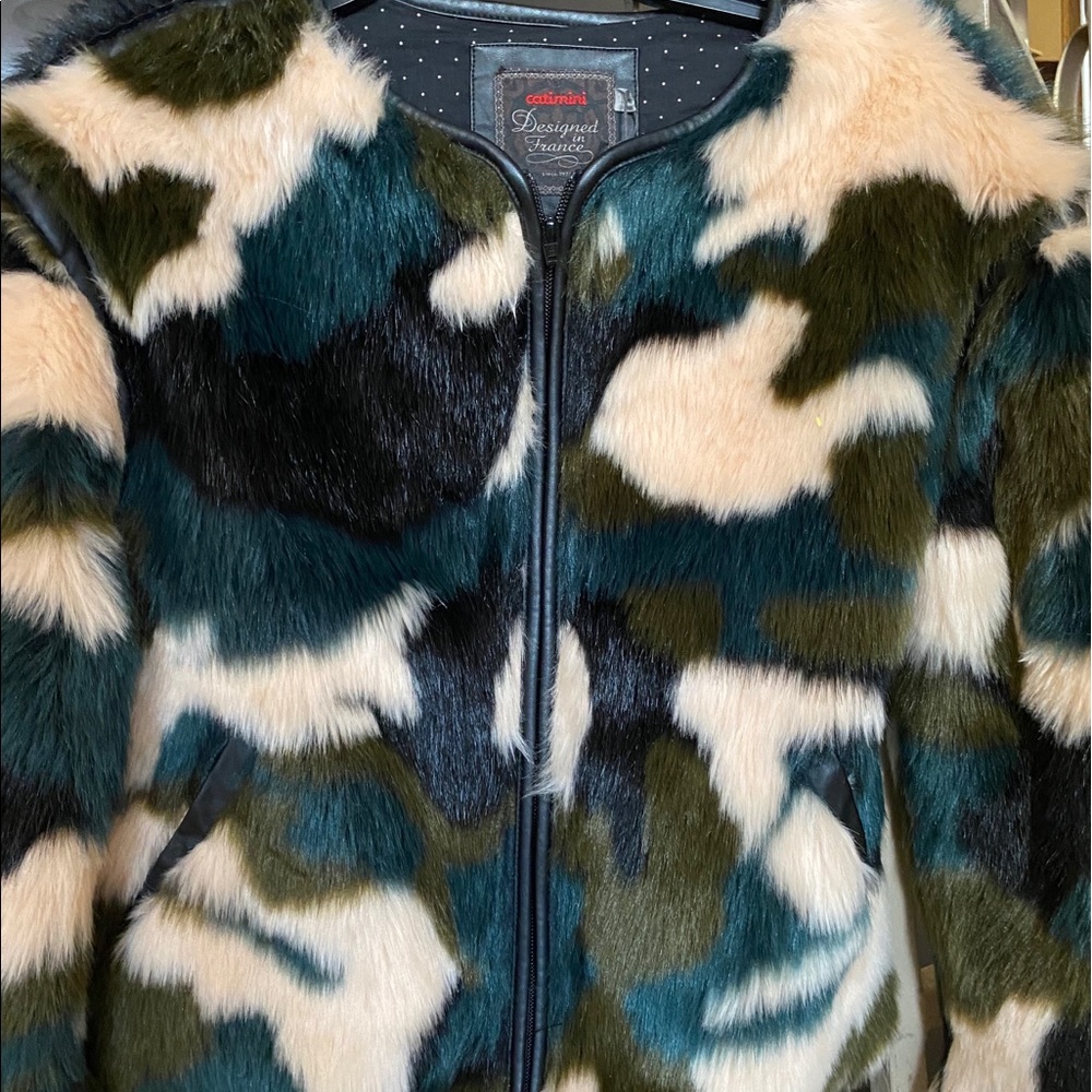 Catimini faux fur coat